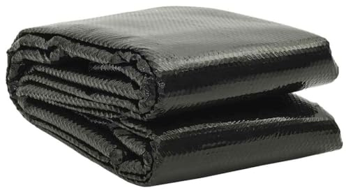 vidaXL Poolabdeckung Pool Abdeckplane Abdeckung Plane Wärmeplane Solarplane Solarabdeckung Solarfolie Solarheizung Poolheizung Schwarz 488x244cm PE