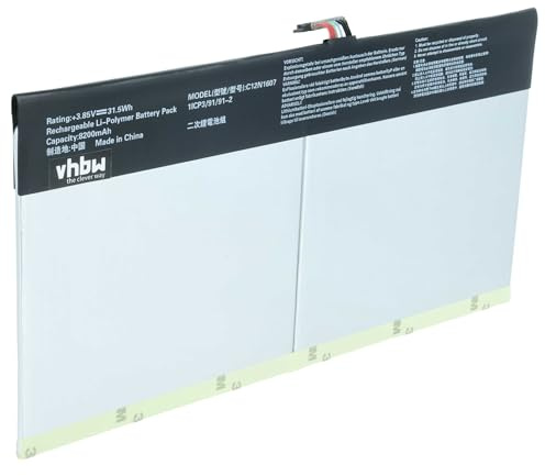 vhbw Akku kompatibel mit Asus Transformer Mini T103H, Transformer Mini T102HA, Transformer Mini T102H Tablet Pad (8200 mAh, 3,85 V, Li-Polymer)