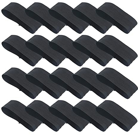 Pilikoll 20 Pcs Funeral Luto Brazalete Negro elástico Banda de Brazo Brazalete de capitanes Banda de Brazo por el fútbol, el fútbol, el Baloncesto, el Respeto, el Monumento