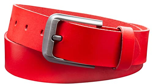 Vascavi Ledergürtel, 4 cm breit, Echtes Leder, Unisex Gürtel für Damen und Herren, MADE IN GERMANY, AM55-SL