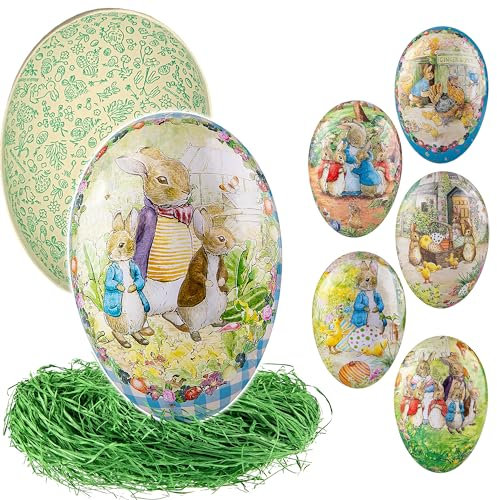 alles-meine.de GmbH 10 Stück Ostereier + Ostergras/Eier zum befüllen Verschiedene Größen & Anzahl frei wählbar 12 bis 36 cm - Hasen - Beatrix Potter/Peter Hase - Füll -..