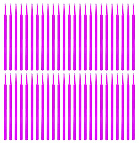 Paquete de 100 herramientas de limpieza de puerto de carga de teléfono, mini cepillos redondos flexibles compatibles con iPhone 11 Pro, altavoz, tablet, cámara, laptop, computadora, smartphone, morado