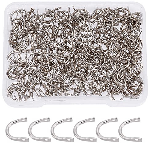 SUPERFINDINGS 300Pcs Angeln Spinner Clevis U Förmiger Spinnerbait Clevis Platinum Brass Links Easy Spin Spinner Clevis Spinner Blade Clevis Für Die Köderherstellung Bohrung: 1mm