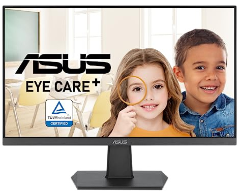 ASUS 24 Inch Frameless Monitor - 23.8-inch viewable, IPS, Full HD, 100Hz, 1080P, 1ms, Adaptive-Sync, for Working and Gaming, Flicker Free, HDMI, VESA Mountable, Tilt - VA24EHF