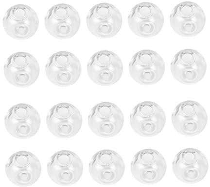 COHEALI 100 Stück 14mm Hohle Glaskugel Mit Loch Für Selbstgemacht Schmuck Transparentes Zubehör Für Ohrringe Und Halsketten Schmuckherstellung Bastelmaterial Für Kreative Projekte