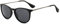 SUNGAIT Vintage Runde Damen Sonnenbrille Klassischer Retro Designer Stil(Schwarzer Rahmen mit mattem Finish/polarisierte graue Linse) SGT567