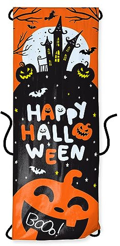Folat 23864 Tenda per porta 'Happy Halloween' - Halloween BoOo! - 215 x 80 cm - Decorazioni Di Halloween Con Zucche, Teschi, Pipistrelli, Fantasmi, Ragni