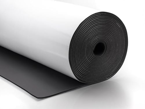 Selbstklebende Rohrisolierung 13mm Isoliermatte aus Kautschukbasis, 1 x 1 m (1m²) – Effizienter Wärmeschutz, Flexible Montage und Energieeinsparung für Heizungsrohre und mehr