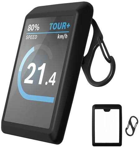 NEWZEROL Schutzhülle Kompatibel für Bosch Kiox 500- Schwarz | (PC-Displayschutz +Rand aus Silikon) Wasserdichte Cover, Stößen - Ebike Zubehör hülle mit Schlüsselanhänger