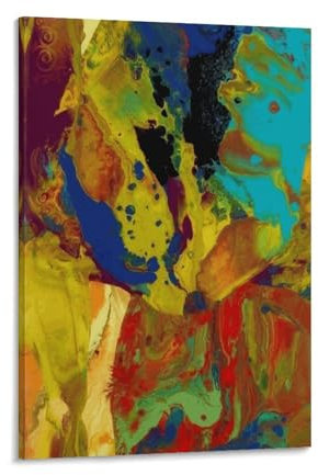Gerhard Richter Bagdad Flow P9 2014 Poster, Kunstdruck, Wandfoto, Malerei, Poster, Hängebild, Familiendekoration, 60 x 90 cm