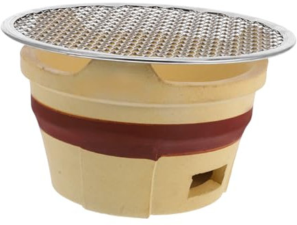 CAXUSD Holzkohlegrillofen Aus Ton Tragbarer Grill Für Unterwegs Grillgerät Mit Holzkohlebrenner Kompakter Bbq-ofen