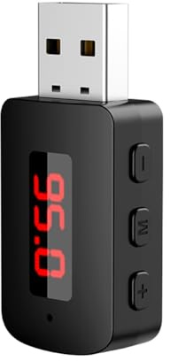Kioball Voiture Bluetooth 5.4 Aadaptateur FM USB Émetteur Récepteur Appel Mains Affichage LED Automatique Audio Musique Récepteur sans