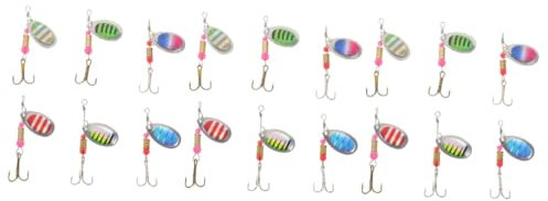 Toddmomy 18stücke Teiliges Metall Spinnerköder Mit Haken Künstliche Angelköder Für Professionelle Angler Für Süßwasserangeln Seen Und Flüssen