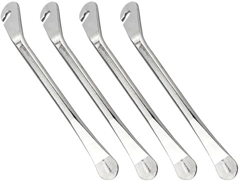 4 Pcs Bicycle Tire Lever Tyre Spoon Changing Tool,Stainless Steel Levers to Repair Bike Tube, Stainless Steel Iron Changing Tool, Bike Tire Repair Tools for Tires Repairing Changing (Silver)