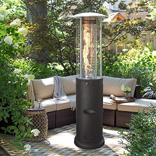 Radiateurs De Terrasse Chauffage De Terrasse, Chauffage Extérieur Avec Protection Contre L'inclinaison, Chauffage Au Gaz Propane 15 KW, Chauffage Rapide For Parapluie Sur Pied For Jardin, Maison Comme