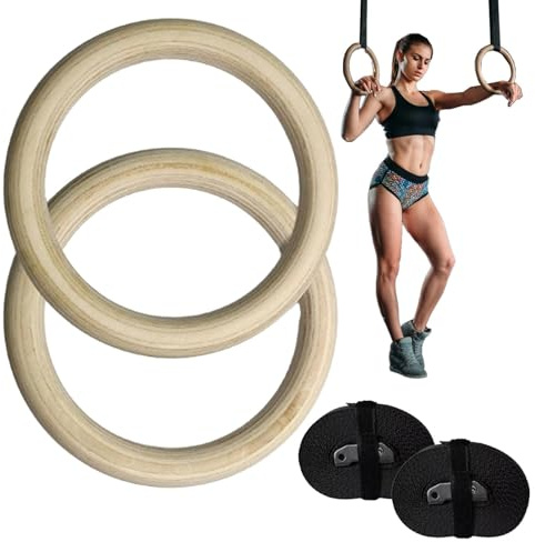 Gymnastikringar för män, träningsringar för män, halkfria gymnastikringar, fitnessringar, pull-ring träningsringar med aerobics spännen