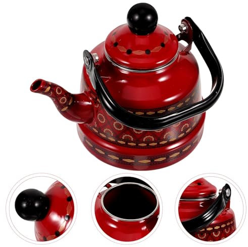 AMEEDA Wasserkessel Emaille Emaille-Wasserkocher, Edelstahl-Kaffeekanne, Glas-Wasserkrug