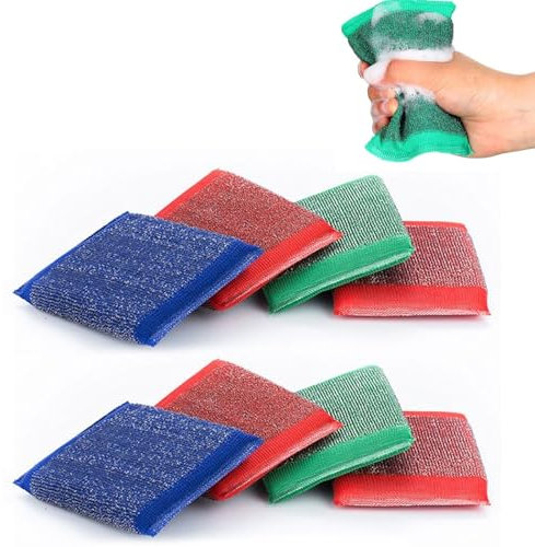 Estropajo Esponja de Acero Inoxidable paño de Alambre descalcificador, paño de Limpieza para ollas, Estropajo de Acero para Limpieza de Utensilios de Cocina, Cepillo de Limpieza para Inodoro y baño