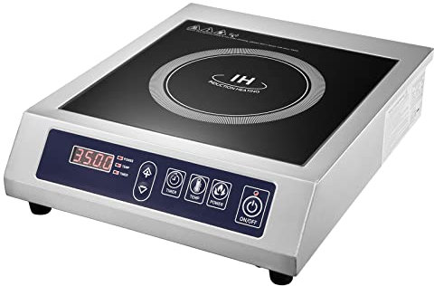 Commercial Induction Cooktop,Portable Electric Countertop Burner(3500W/ 240V) with Stainless Steel Housing, Durable Commercial Induction Hot Plate for Hotel Restaurant School