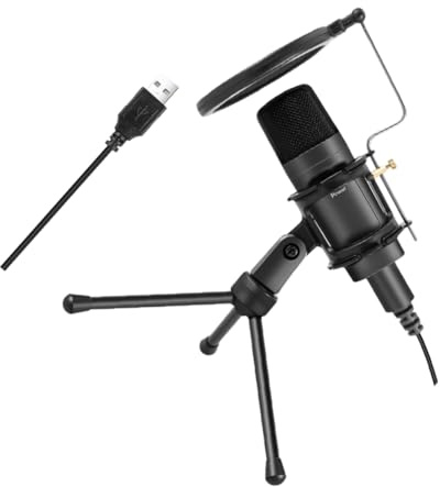 CAXUSD Kit Microfono A Condensatore Di Alta Qualità Per Pc Desktop Microfono Da Gioco Registrazione Audio