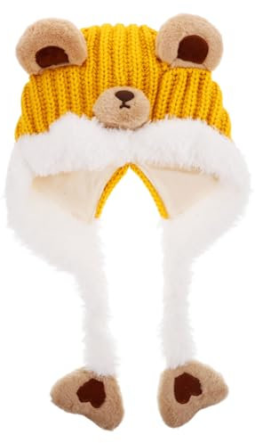 WOFASHPURET Cute Und Warme Mädchen-wintermütze Mit Ohrenschutz Gestrickte Beanie Für Kleinkinder Und Mädchen Für Geeignet Für Dicker Elastisch Und