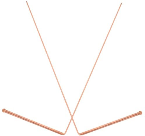 TOPBATHY 2pièces Baguettes De Sourcier Flexibles Cuivre Pour Détection Des Esprits Outils De Divination Portables Pour Recherche De Trésors Et Esprits