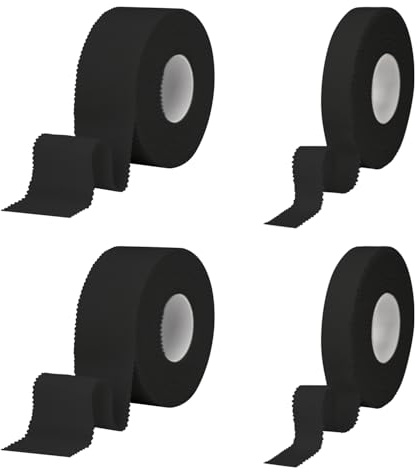MOTIBACK Set di 4 rotoli (2 x 2,5 cm + 2 x 1,25 cm), nastro antielastico, per protezione professionale delle articolazioni su polso, dita e caviglie, ideale per sport e fisioterapia