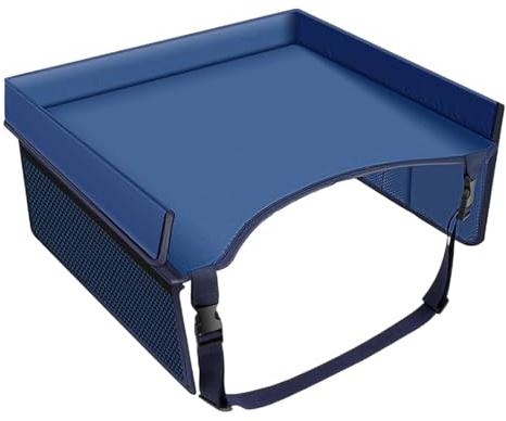 Autositz Spieltisch Kinder – Faltbarer Reisetisch, Verstellbare Gurte | Organizer Tischplatte Mit Taschen, Auto Lapdesk Mädchen, Lange Autofahrten, Kinderreisen, Familienausflug