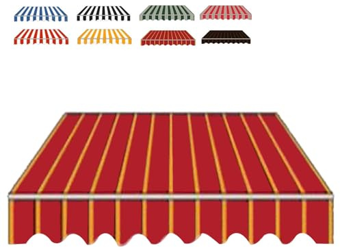 Tela de poliéster resistente a los rayos UV, material de repuesto cosido a medida para protección solar, ideal para toldos, patios y espacios al aire libre varios
