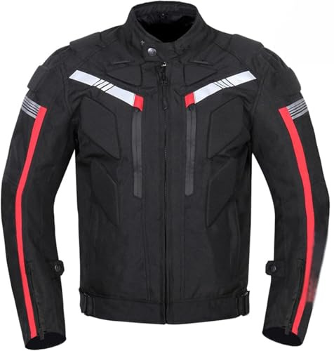 Chaqueta Moto Hombre 4 Estaciones Para Invierno Y Verano, Impermeable Y Transpirable,Incluye Protecciones En Hombros, Codos Y Espaldera,Ropa Moto Con Forro Extraíble,Camiseta De Motocross B,6XL