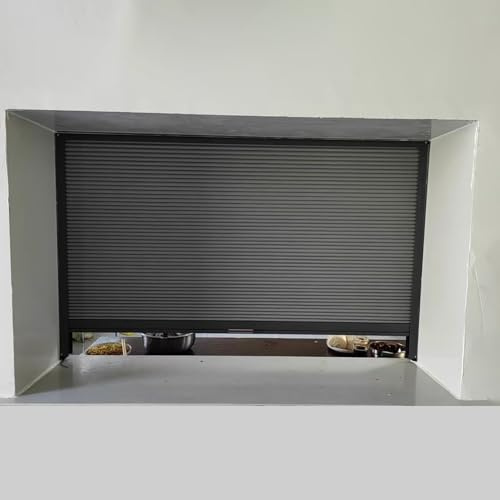 Jievmrs Puerta Plegable Puertas Plegables Correderas para Ventana de Servicio Interior, Puerta Opaca Retráctil con Mosquitera para Dormitorio/Cocina, Puerta Plegable Corredera Tipo(60x60cm)