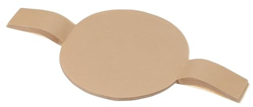 QUARKZMAN 6 Inch Carta Forno Rotonda, Fogli Da Forno Circolari Antiaderenti Pre Tagliati Con Linguette Di Sollevamento Per Friggitrice Ad Aria Torte Torta (Colore Legno, Confezione Da 100)