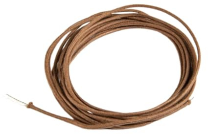 SZLIFE Cavo per chitarra elettrica e basso rivestito in tessuto, filo per chitarra pushback AWG22, schermatura intrecciata stabile da 118,11 pollici per jack, Marrone