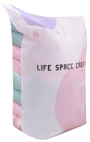 Sacchetti sottovuoto senza pompa, sgonfiaggio rapido in 3 secondi, chiusura ermetica, a prova di umidità, ecologici, salvaspazio, per trapunte, vestiti, biancheria da letto (colorati, 70 x 50 x 30 cm)