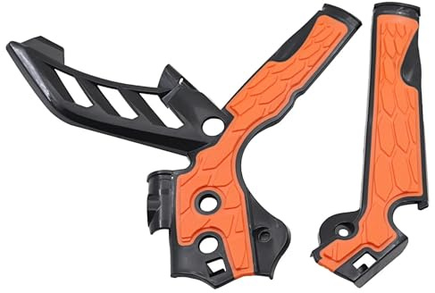 GCLANXI Rahmenschutz-Schutzabdeckung for KTM EXC250 EXC300 EXC350 SX SXF EXC EXCF XCW XCFW 125-500 2011-2016 Motorrad Universal(Orange Black)