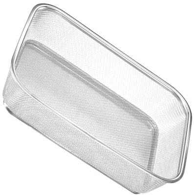 FOMIYES Cesta Cuadrada de Drenaje de Acero Inoxidable Grande, Malla Fina para Lavar Frutas y Verduras, Cesta Multiusos para Escurrir y Lavar en Cocina, Herramienta Resistente y Duradera