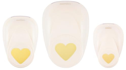 Vaessen Creative Perforadoras de Papel, Diseño de Corazon, En Tres Tamaños, Para Proyectos DIY, Scrapbooking, Creación de Tarjetas y Más