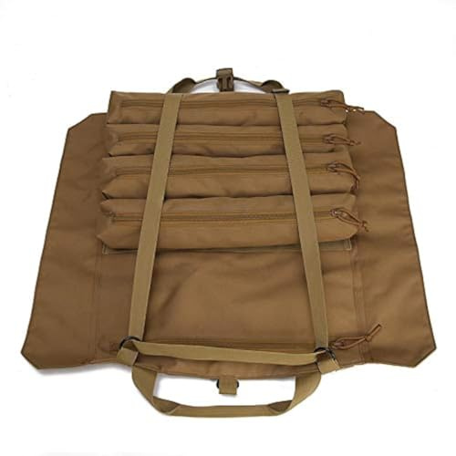 Schraubenschlüssel, aufrollbar, Werkzeug-Organizer-Tasche, super Stauraum mit 23 Taschen (hellbraun)