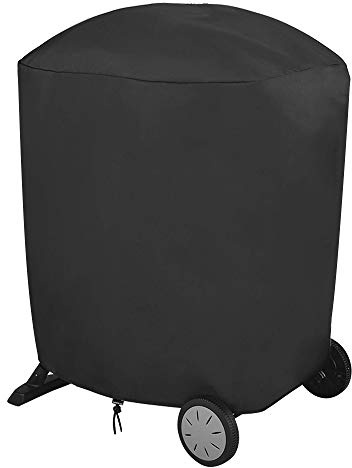 Vegena Grill Abdeckhaube, Grillabdeckung Wasserdicht BBQ Cover Kugelgrill Schutzhülle Haube Grill Abdeckplane für Brinkmann, Weber, Char Broil, Holland and Jenn Air (D75 x 70cm) - Schwarz