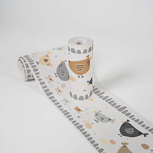 A.S. Création Lovely Kids Kinderzimmer Bordüre Chicken Party selbstklebend mit Hühnern