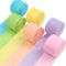 PartyWoo Stelle Filanti in Carta Crespa 6 Rotoli 120 m, Confezione di Stelle Filanti per Feste in 6 Colori Pastello per Decorazioni di Compleanno, Decorazioni per Feste, Decorazioni di Nozze