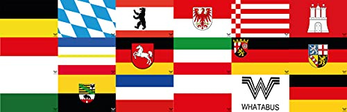 Deutschland und seine Bundesländer - Flaggen als Aufkleber - 17 Stück - je 8,5 x 5,5 cm