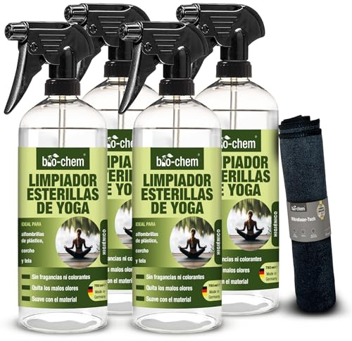 Bio-Chem - Produit nettoyant pour tapis de sport - Nettoyant tapis yoga fitness sport maison anti odeurs - Yoga accessoires de nettoyage tapis sport fitness