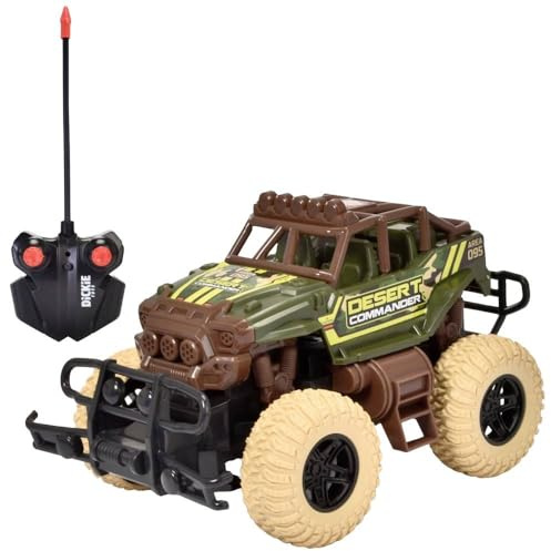 Dickie Toys - Desert Commander – ferngesteuertes RC Fahrzeug (21 cm, Maßstab: 1:18), Offroad-Auto mit 2-Kanal-Fernbedienung für Kinder ab 3 Jahren, 201104004, Mehrfarbig