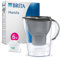 BRITA Wasserfilter Kanne Marella graphit (2,4l) inkl. 6x MAXTRA PRO All-in-1 Kartusche (Halbjahrespaket) – Wasserfilter reduziert Kalk, Chlor, Blei, Kupfer & geschmacksstörende Stoffe im Wasser