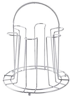 luckxuan Kaffeetassenhalter Glasbecher Aufhänger Drain Regal Creative Cup Halter Regal mit 6 Haken Getränkehalter/Tassenhalter (Color : A)