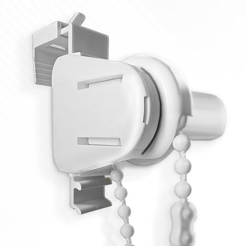 Rettika Montage Set für Rollo 17 mm, Weiß, Klemmfix ohne Bohren für Doppelrollo, Tag und Nacht Rollo, Duo Rollo, Klemmträger für jalousien, Ersatzteile