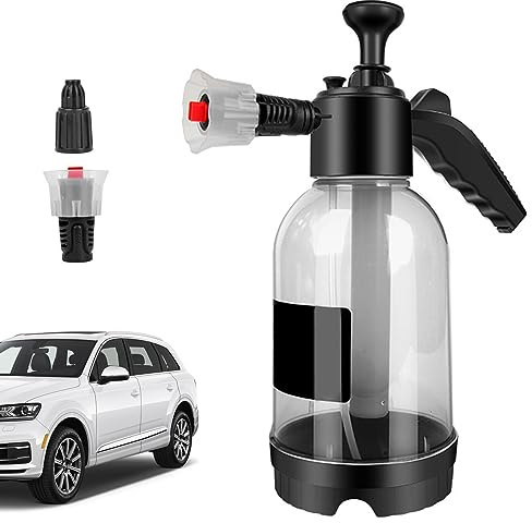 Obelunrp Pulvérisateur en Mousse de Voiture, pulvérisateur de Mousse de Neige à Pression à la Main 2L, pulvérisateur de Lavage de Voiture résistant aux Corrosion alcali