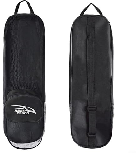 Alanmoship Tauchflossen-Set, Tasche, 72 x 22 x 12 cm lang, Netz-Flossenbeutel für Set, Flossen, und Schnorchel, Tauchutensilien, Aufbewahrungspaket