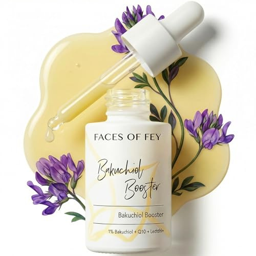 Bakuchiol Serum - Anti Aging Serum Booster - 1% Bakuchiol - natürliche Retinol-Alternative - Q10 & Lecithin - FACES OF FEY Wirkstoffkosmetik - 30ml